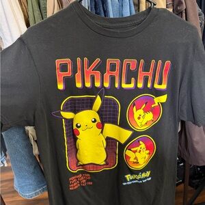 Black Pikachu Graphic T-Shirt